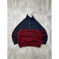 Vintage Bugle Boy Company Two Tone 1/2 Zip Fleece Sweatshirt Size Large
