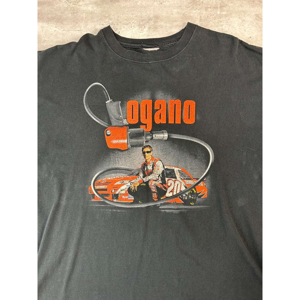 Vintage Tony Stewart #20 Logano Paisanos Nascar Racing T-Shirt Size 2XL