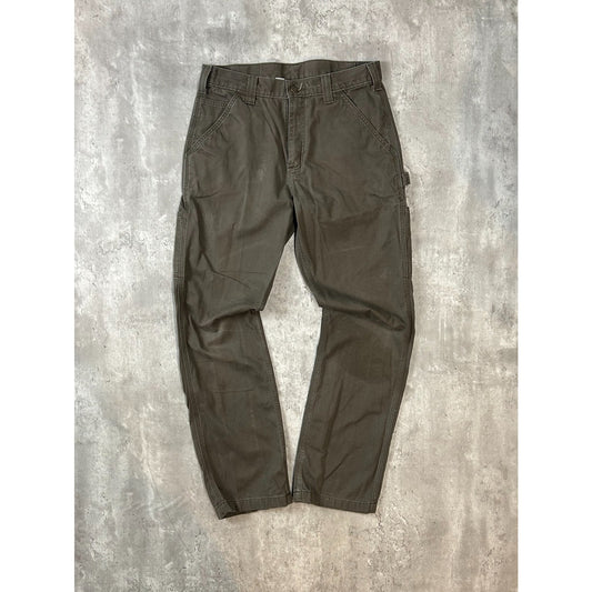 Vintage Carhartt Canvas Workwear Carpenter Pants Size 32 Brown