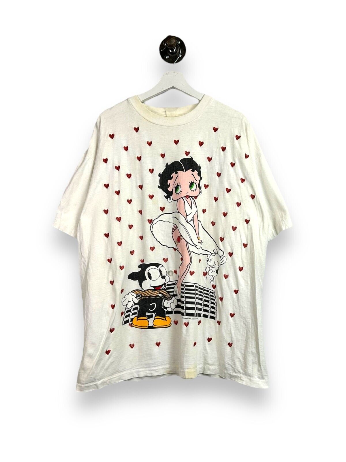 Vintage 1992 Betty Boop Big Graphic Cartoon Parody T-Shirt Size 2XL White