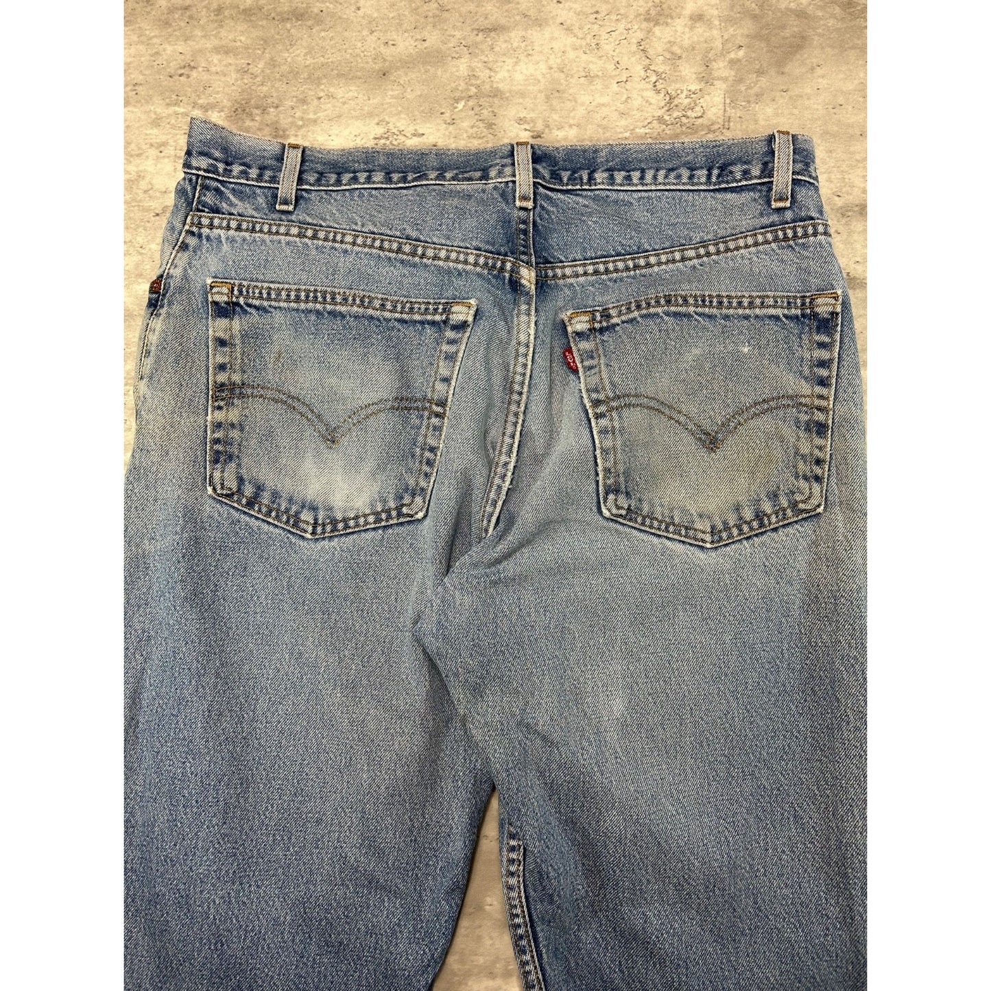 Vintage 90s Levis 505 Red Tab Light Wash Denim Pants Size 37