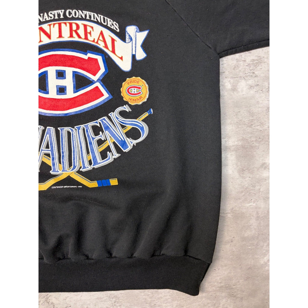 Vintage 1993 Montreal Canadiens NHL The Dynasty Continues Sweatshirt Size Large
