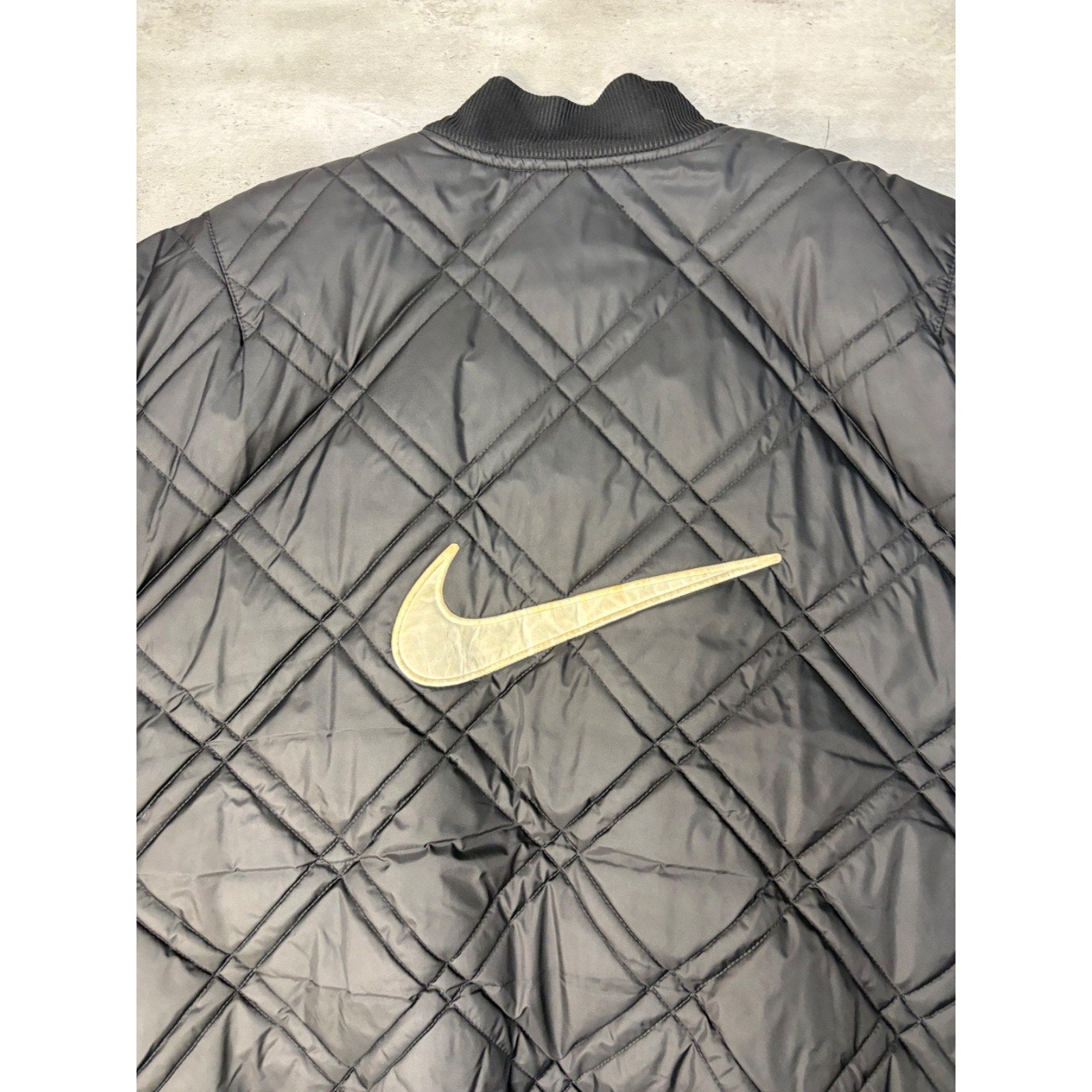Vintage Nike Embroidered Swoosh Insulated Reversible Bomber Jacket Size 2XL