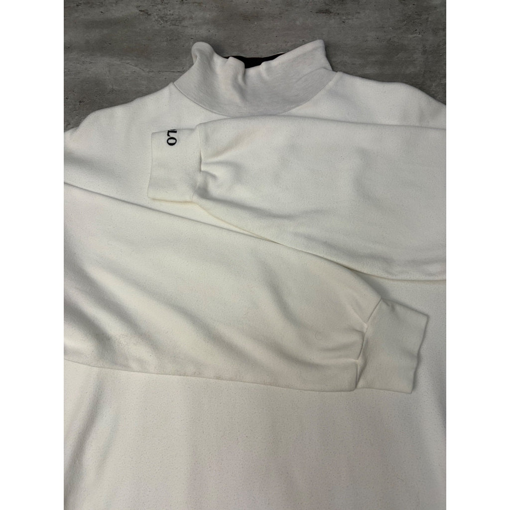 Vintage Polo Ralph Lauren Embroidered Logo Mock Neck Sweatshirt Size Medium