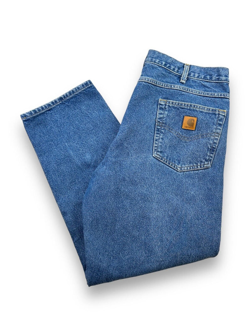 Vintage Carhartt Relaxed Fit Dark Wash Denim Pants Size 37W