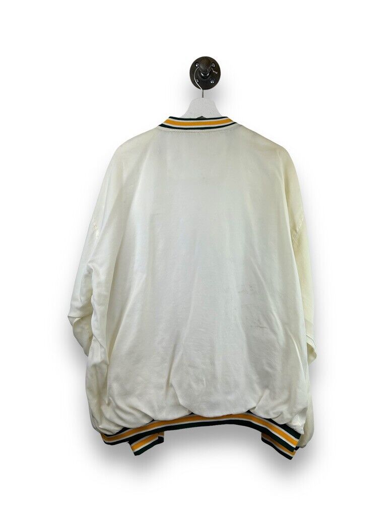 Vintage 90s Green Bay Packers Reebok Quarterzip Pullover Jacket Size XL White