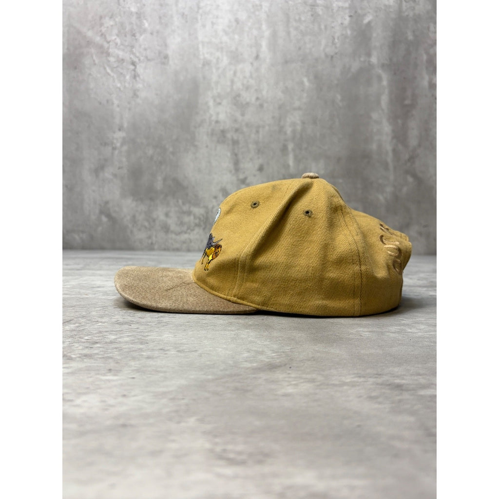 Vintage Safari Animal Out Of Africa Embroidered Strapback Hat OSFA
