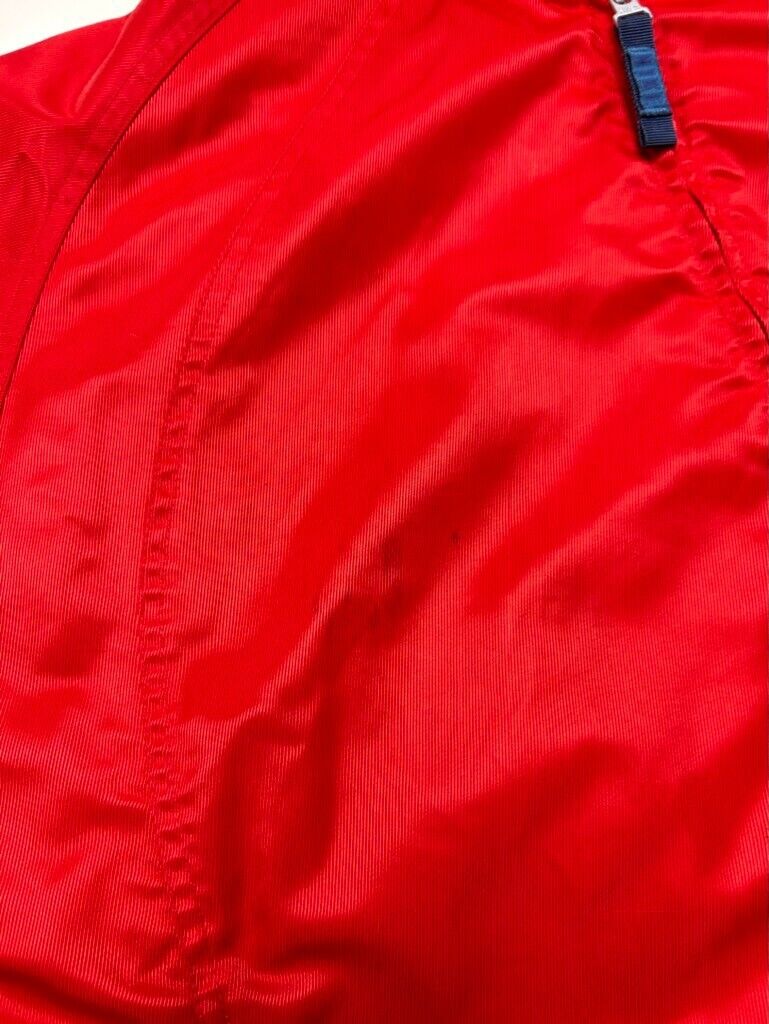 Vintage 90s Nike Embroidered Logo Full Zip Nylon Jacket Size Small Red