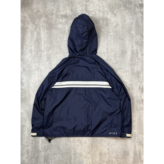 Vintage YOUTH 2000s Nike Embroidered Swoosh Nylon 1/2 Zip Windbreaker Jacket XL
