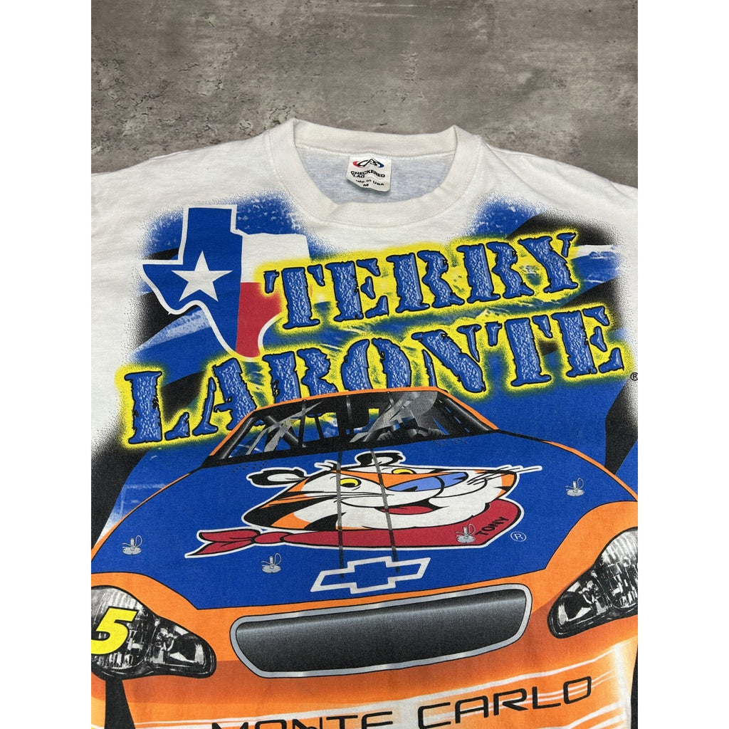 Vintage 2001 Terry Labonte #5 Kellogs Racing Nascar All Over Print T-Shirt Sz M