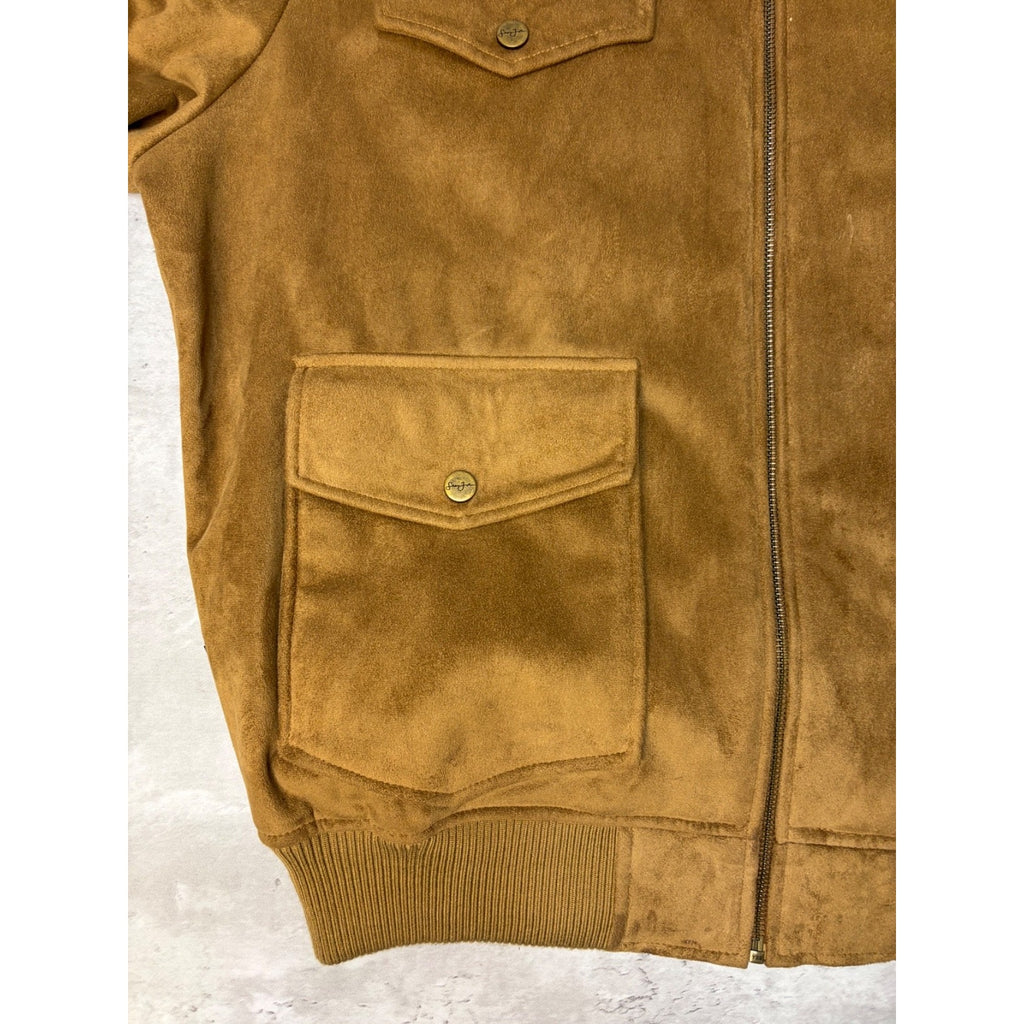 Vintage Y2K Sean John Multi Pocket Beige Bomber Jacket Size XL