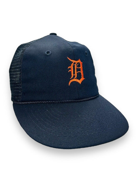 Vintage 80s/90s Detroit Tigers MLB Embroidered Logo Trucker Snapback Hat OSFA