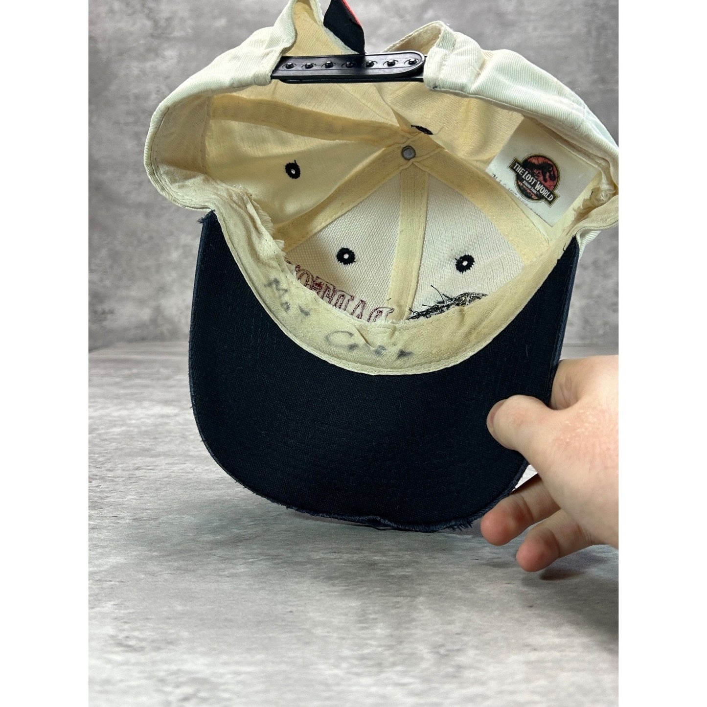 Vintage 1997 Jurassic Park The Lost World Raptor Embroidered Snapback Hat OSFA