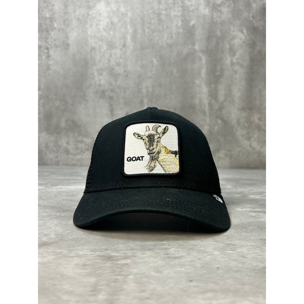 Vintage 90s Goat Animal Graphic Embroidered Patch Trucker Snapback Hat OSFA