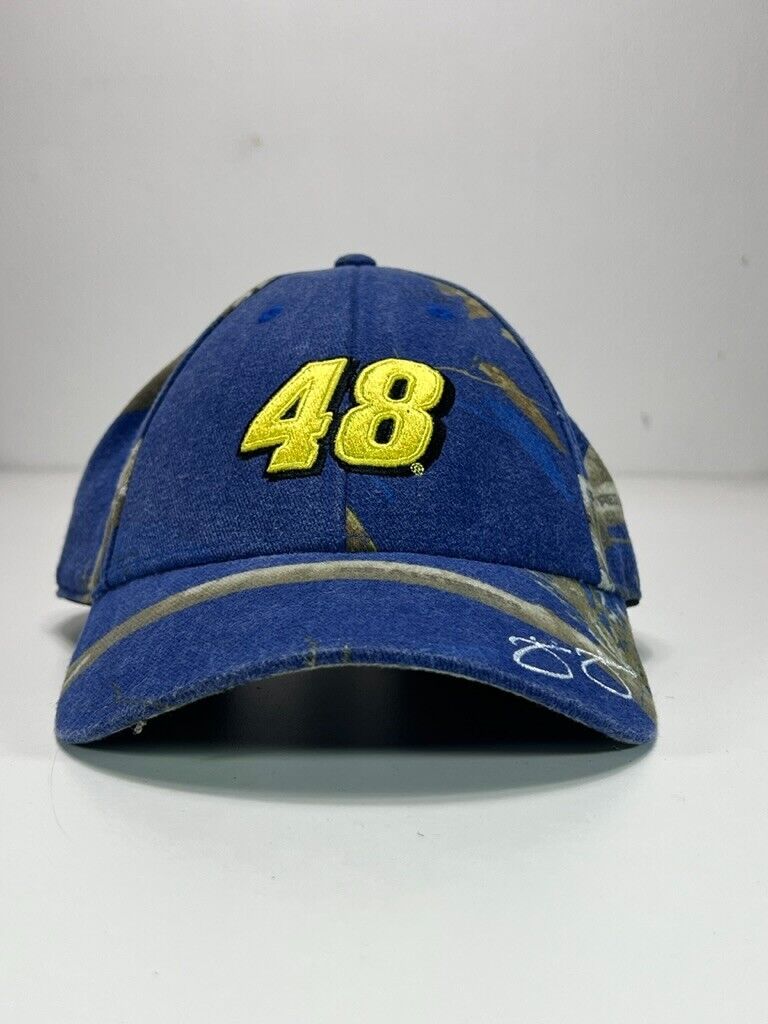 Vintage Jimmy Johnson #48 Nascar Embroidered Realtree Strapback Hat OSFA