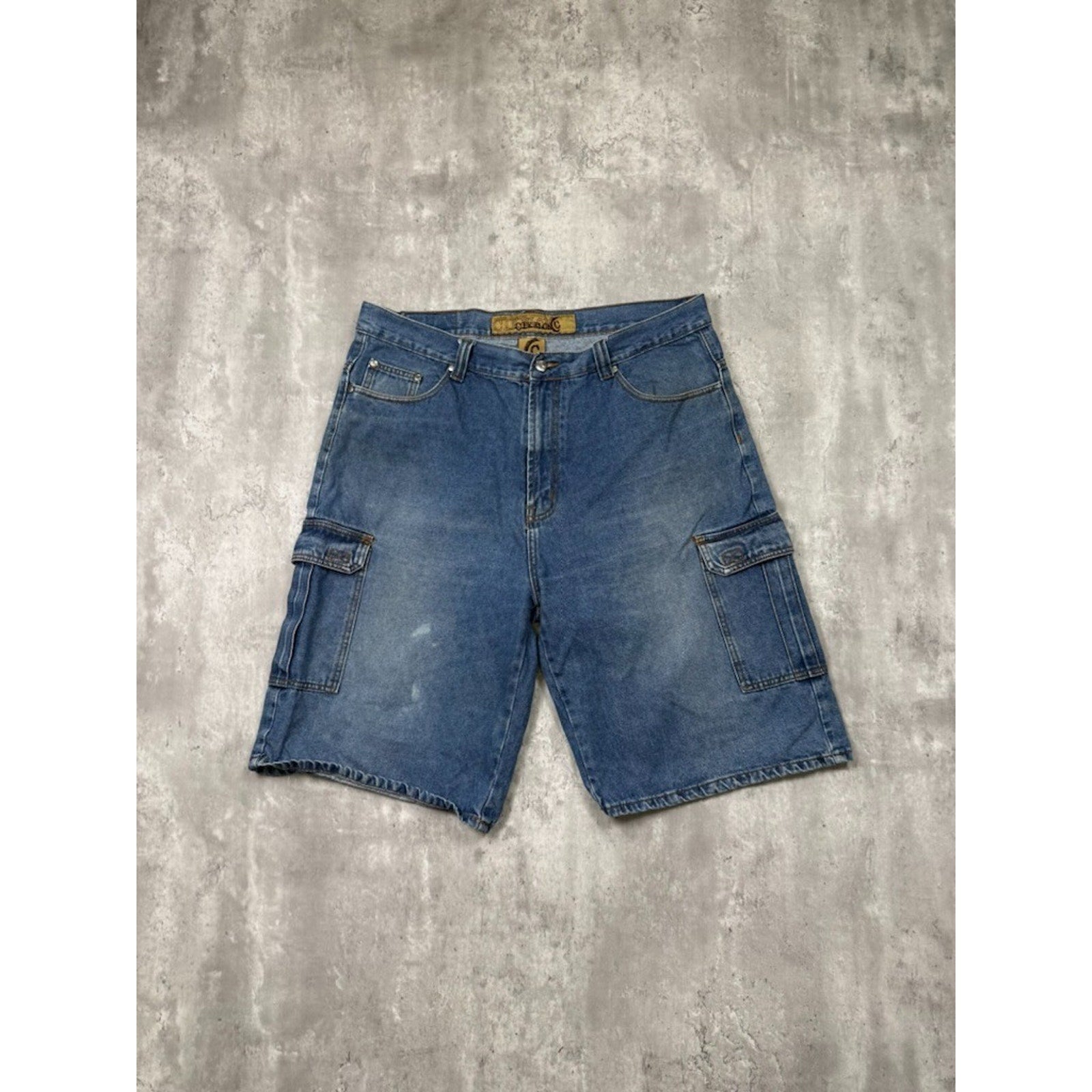 Vintage Y2K Cikelon Medium Denim Cargo Shorts Pants Size 39