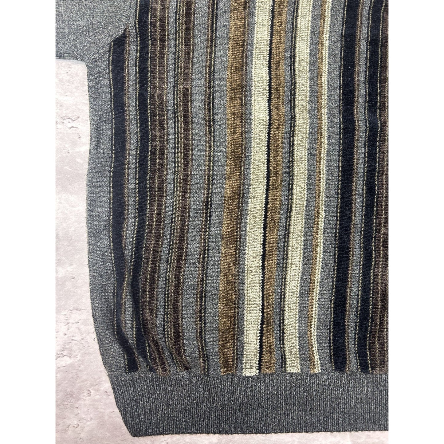 Vintage 90s Segreto Striped Pullover Ribbed Knit Sweater Size Medium