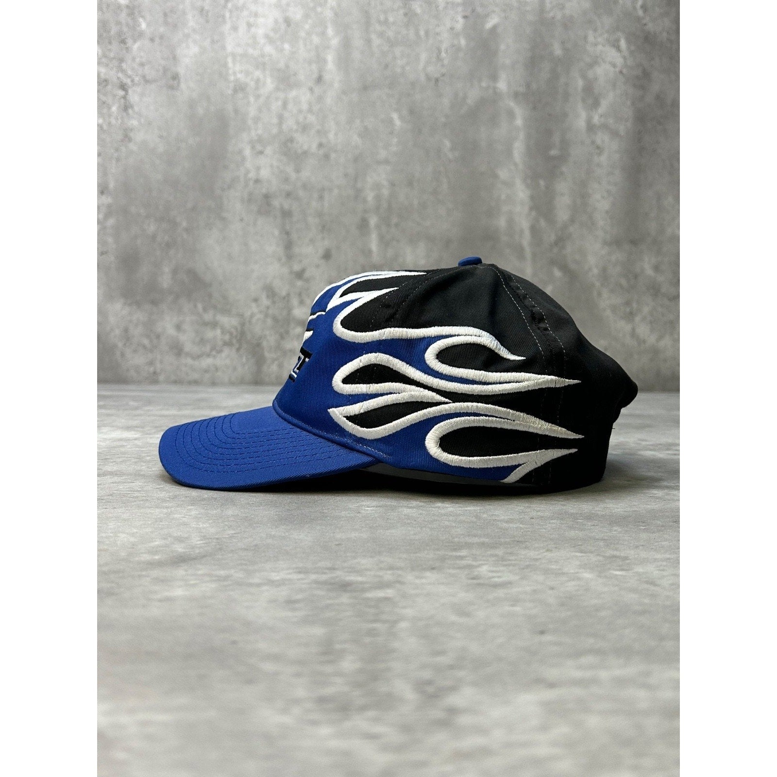 Vintage 90s Swift Embroidered Spellout Flame Print Snapback Hat OSFA