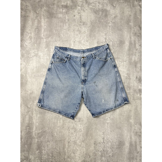 Vintage Wrangler Authentic Jeans Light Wash Denim Shorts Size 38 Blue