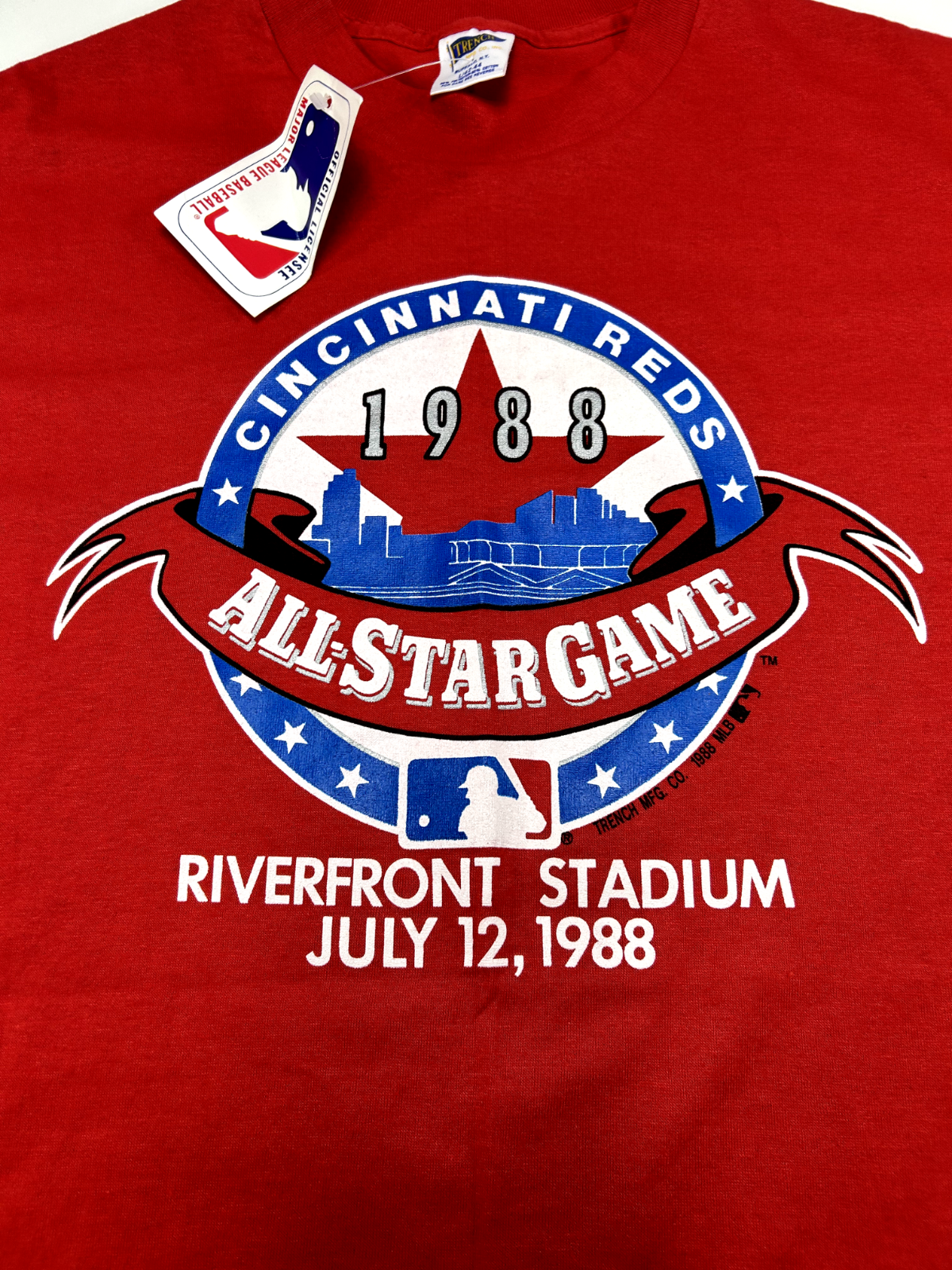 Vintage 1988 Cincinnati Reds MLB All Star Game Graphic T-Shirt Size Large