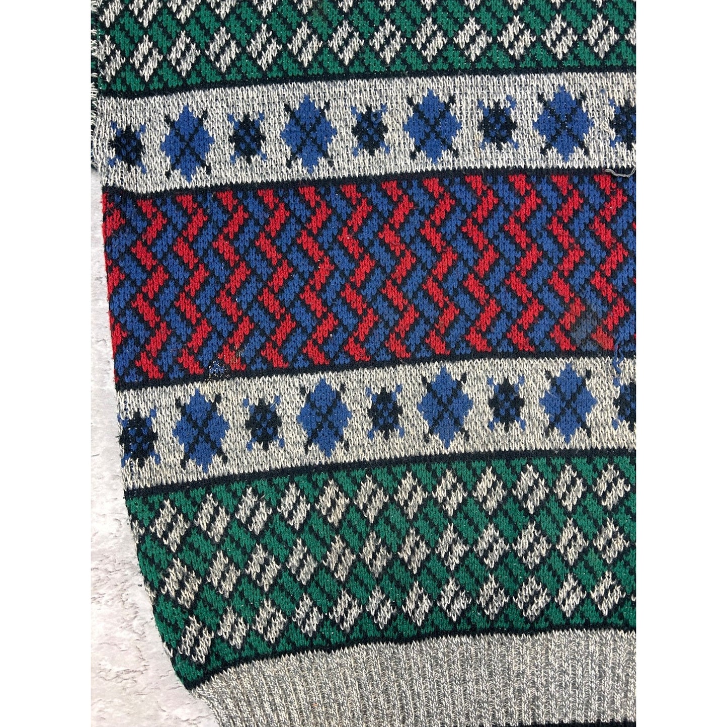 Vintage 90s Van Heusen Hennessy Abstract Patter Knit Sweater Size LT