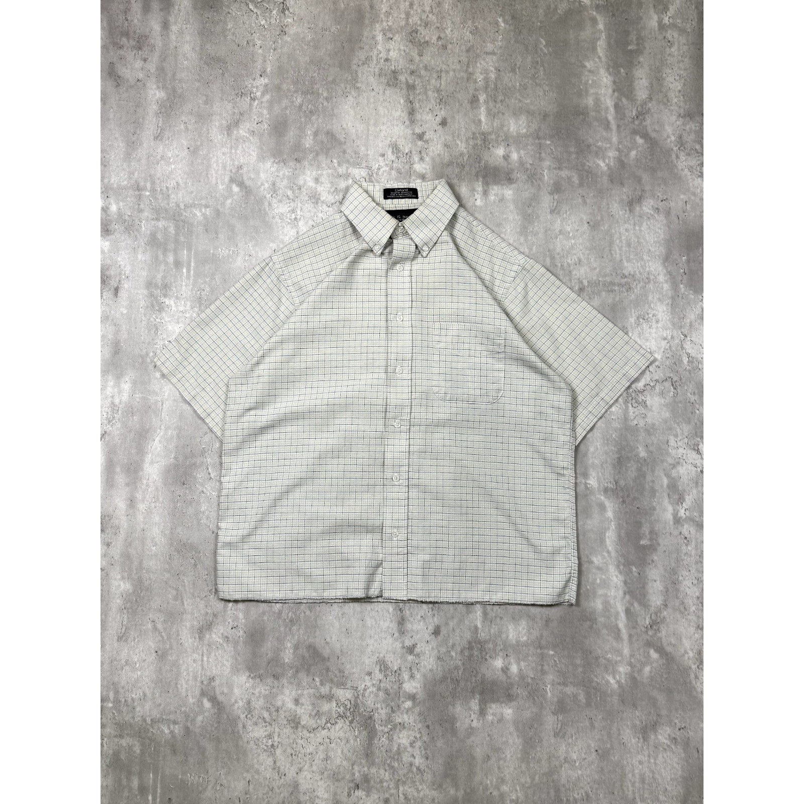 Vintage Croft & Barrow Single Pocket Plaid Cropped Button Up Shirt Size Medium