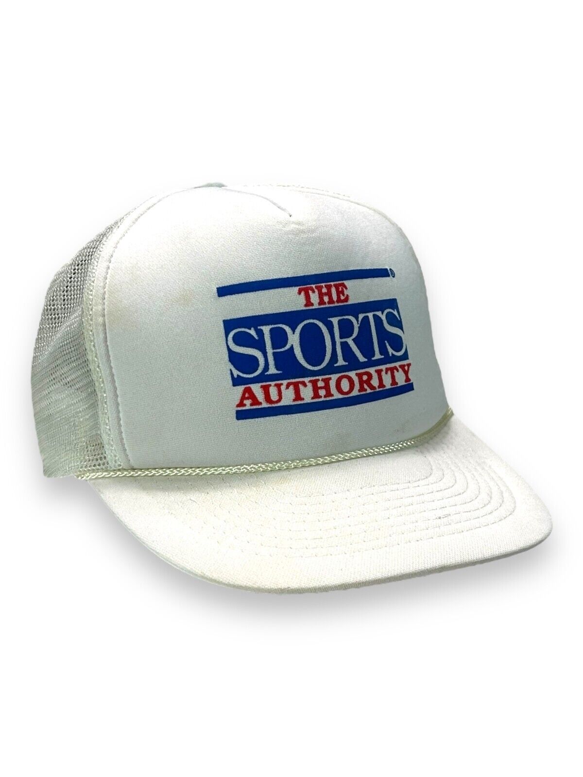 Vintage 80s The Sports Authority Graphic Trucker Snapback Hat OSFA