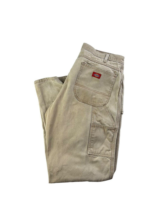 Vintage Dickies Canvas Workwear Carpenter Relaxed Fit Pants Size 36 Beige
