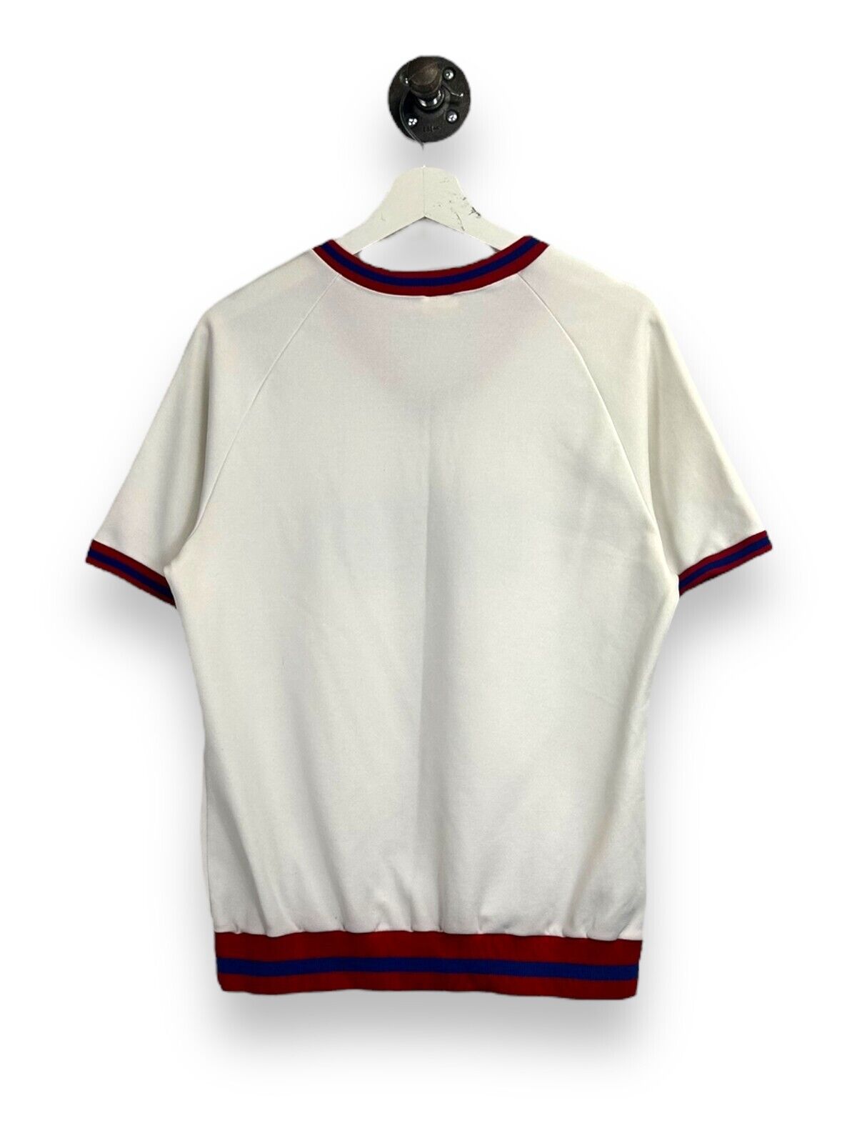 Vintage 70s/80s Cards Collegiate V-Neck Pullover Jersey Size Small White