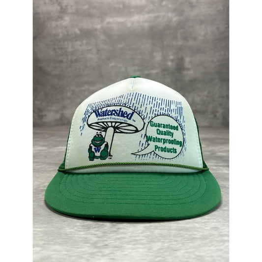 Vintage 1980s Watershed Toadstool Graphic Trucker Snapback Hat OSFA