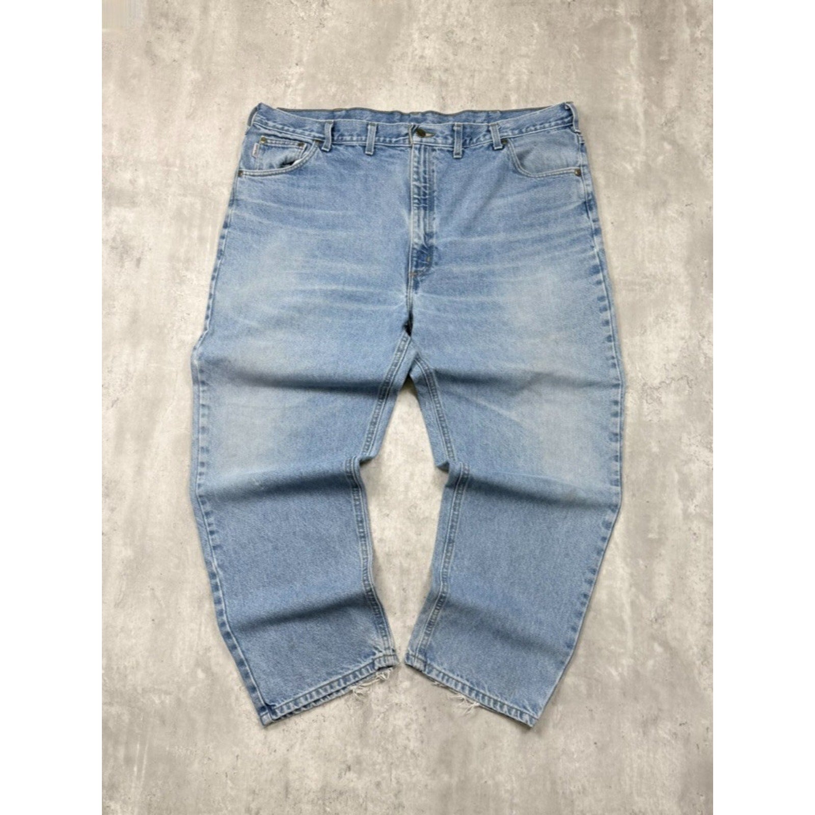 Vintage Carhartt Traditional Fit Medium Wash Denim Workwear Pants Size 44