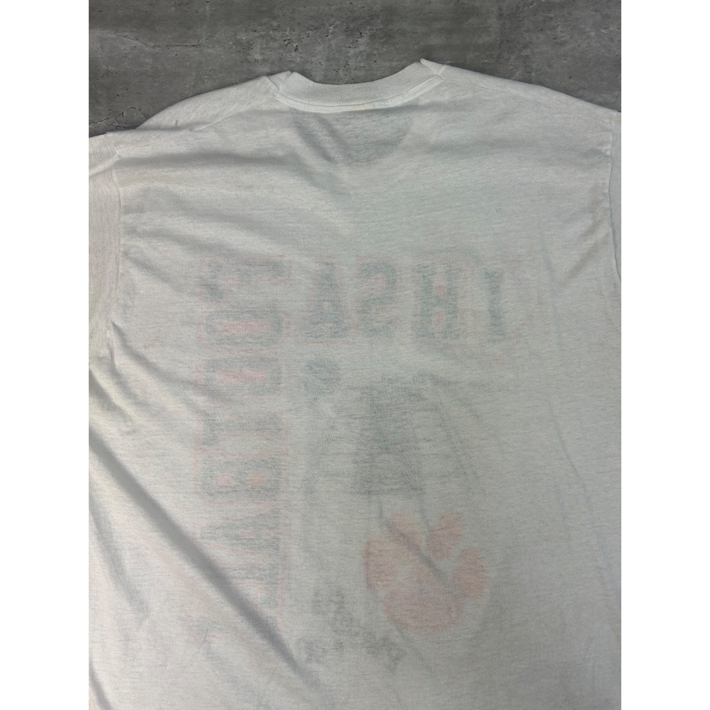 Vintage 1990 IHSA Football Playoffs Collegiate Spellout Graphic T-Shirt Size 2XL