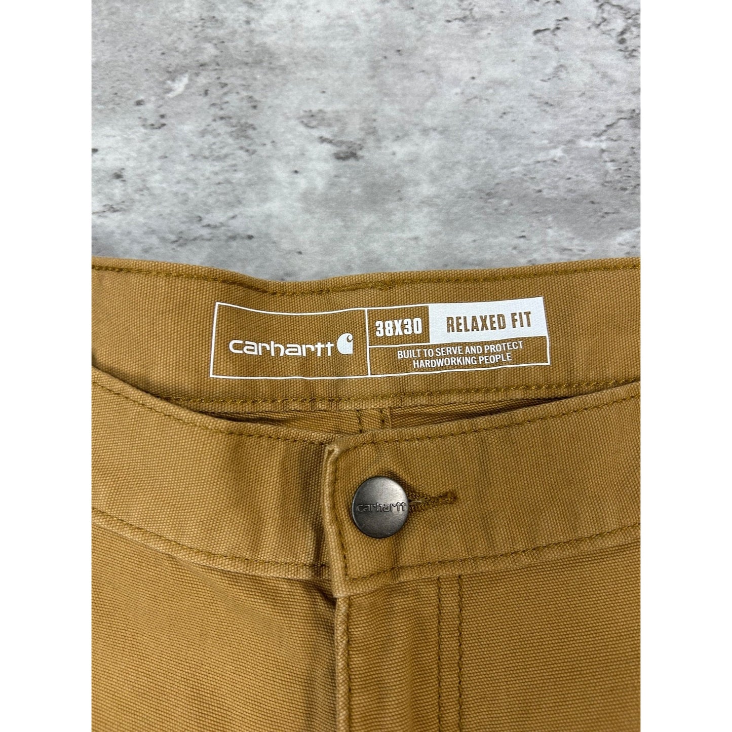 Carhartt Relaxed Fit Canvas Workwear Five Pocket Pants Size 38 Beige