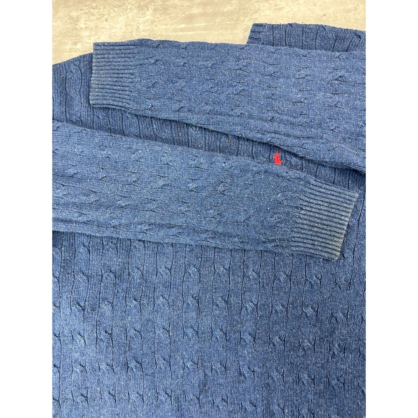 Vintage 90s Polo Ralph Lauren Embroidered Pony V Neck Sweater Size XLT