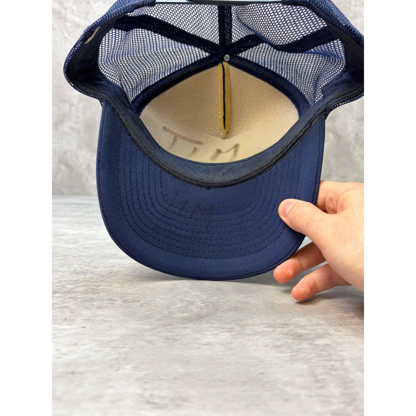 Vintage 80s/90s Double B Graphic Trucker Snapback Hat OSFA