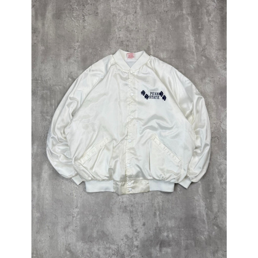 Vintage 80s/90s Penn State Nittany Lions NCAA Satin Bomber Jacket Size 2XL