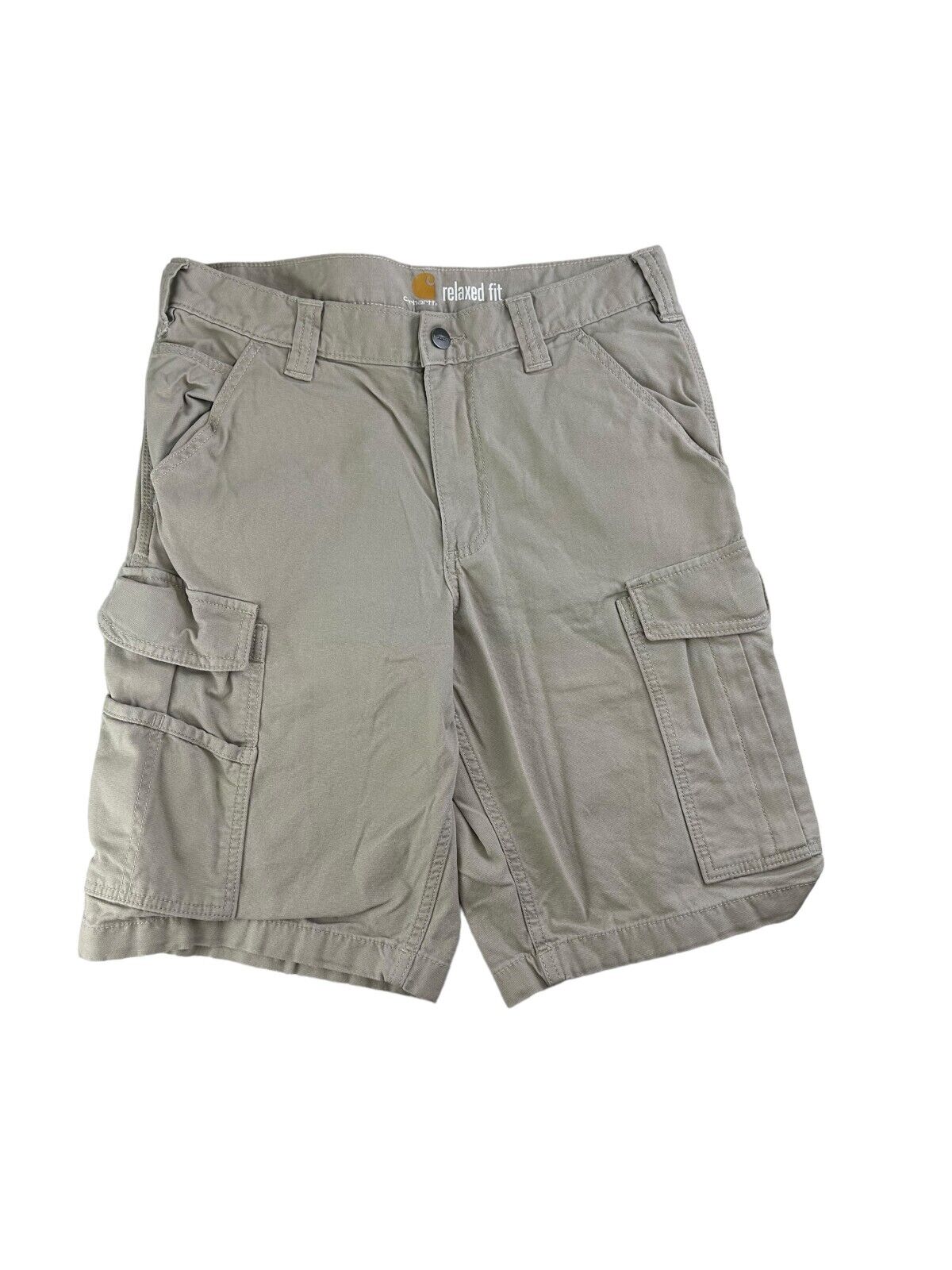 Carhartt Relaxed Fit Canvas Workwear Cargo Shorts Size 32 Beige