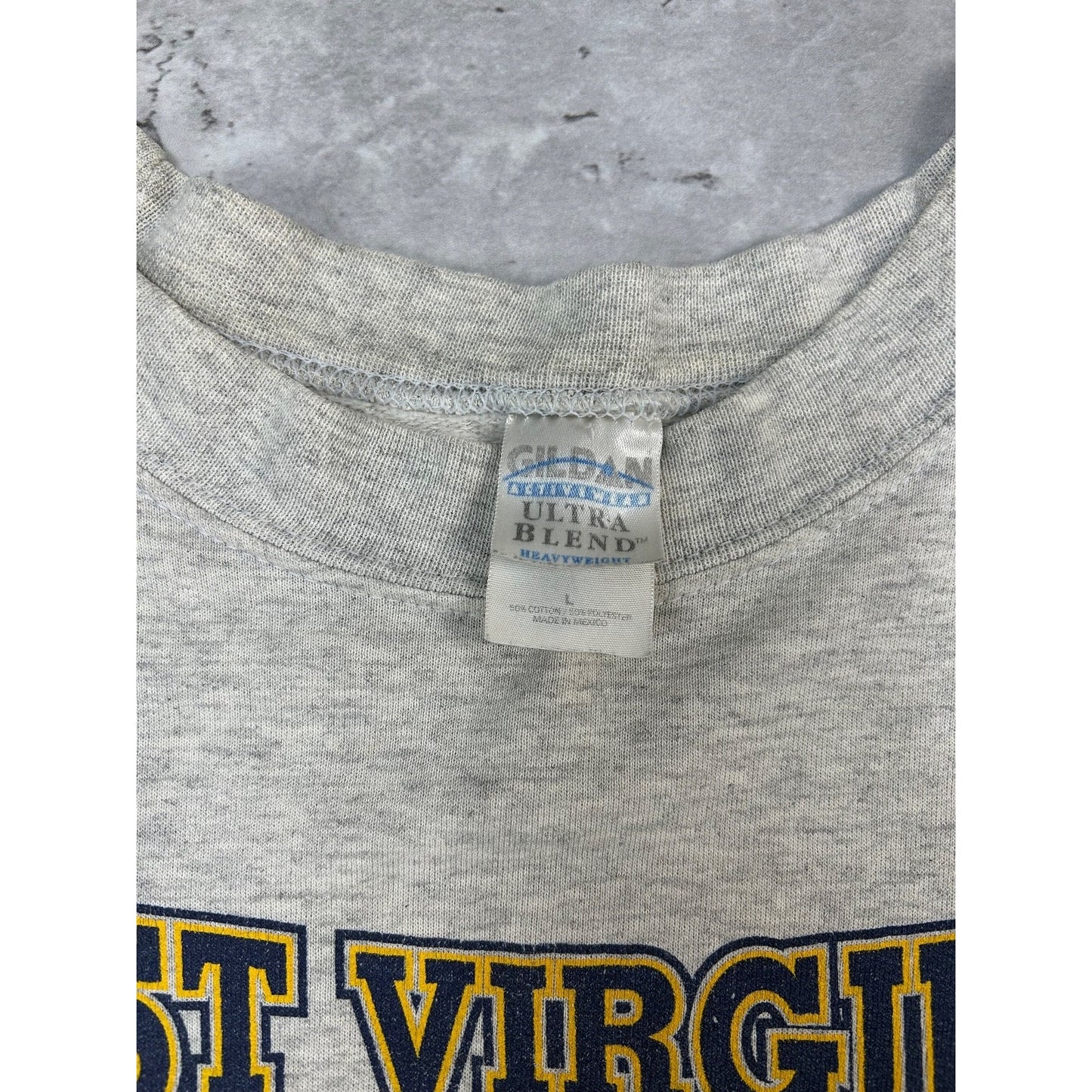 Vintage 90s West Virginia Mountaineers NCAA Football Graphic Sweatshirt Sz Large
