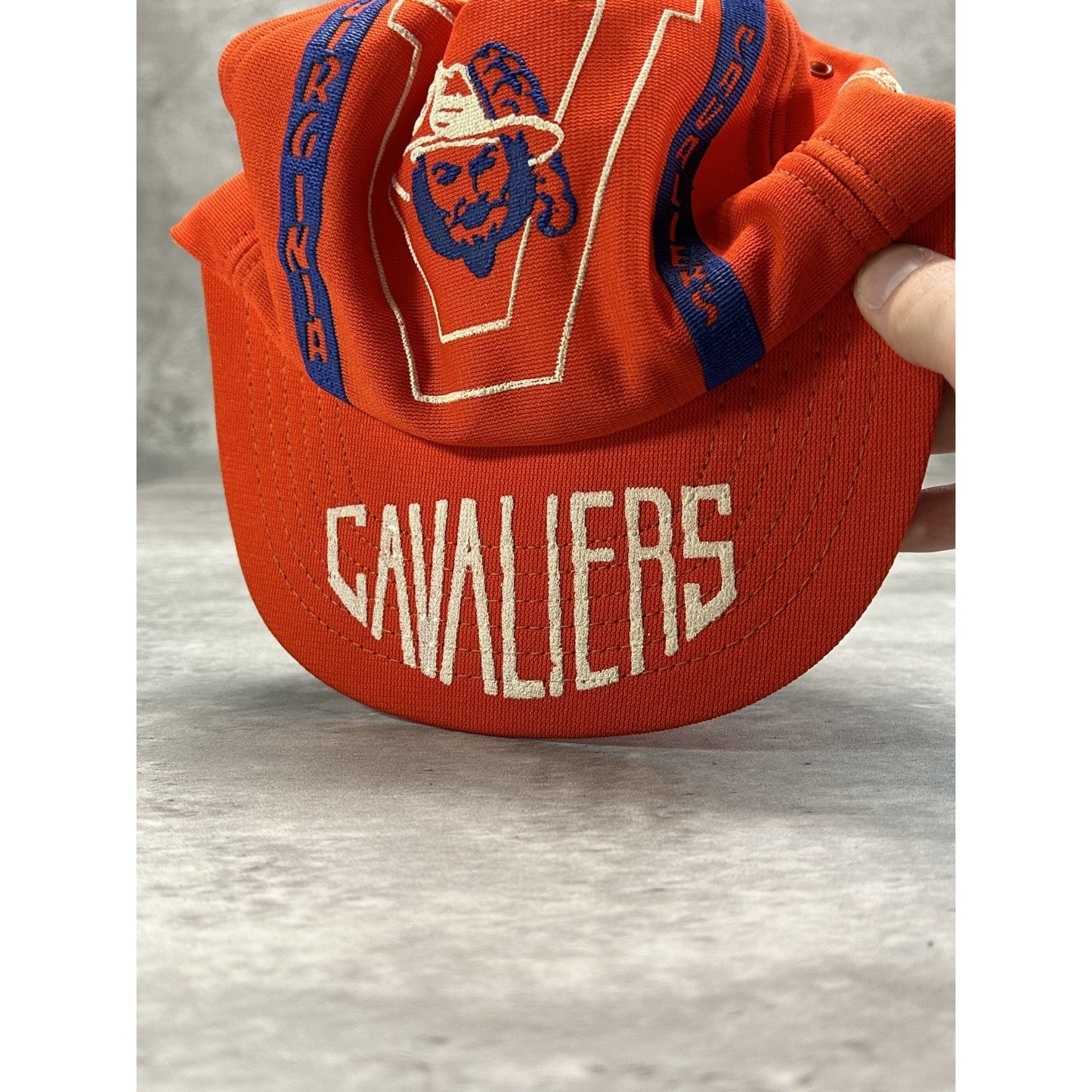 Vintage 80s/90s Virginia Cavaliers NCAA Graphic Spellout Logo Snapback Hat