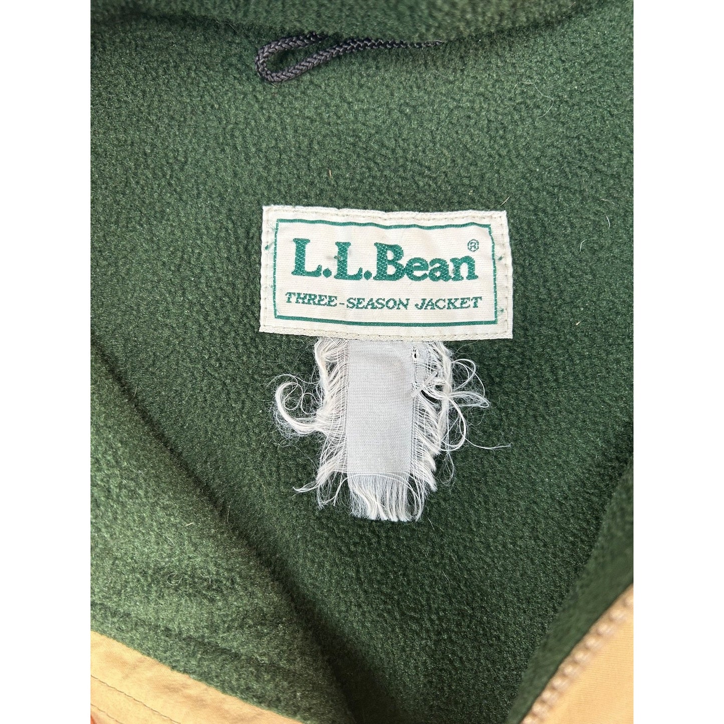 Vintage 80s/90s L.L. Bean Fleece Lined Full Zip Bomber Jacket Size 2XL