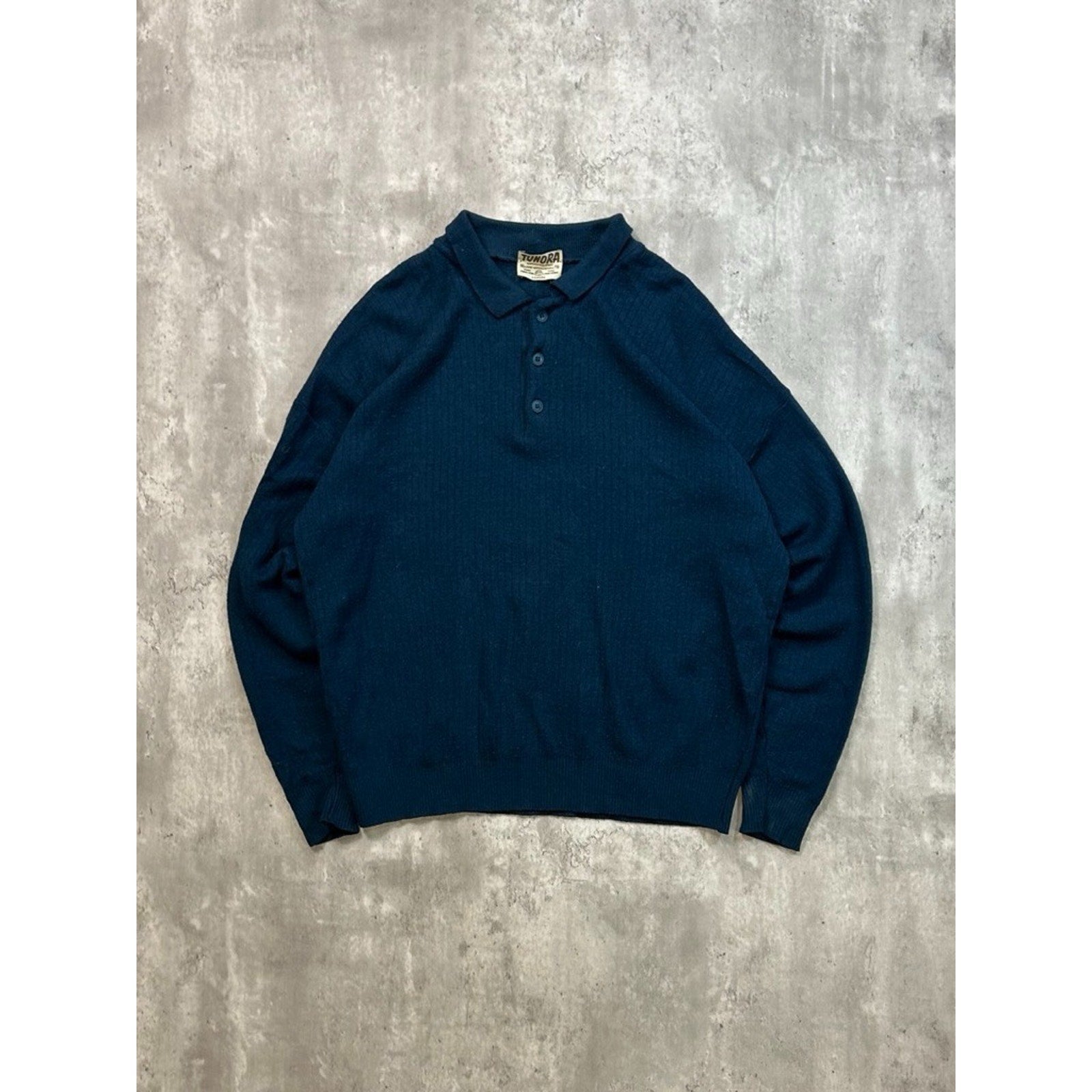 Vintage 80s/90s Tundra 1/4 Button Collared Knit Sweater Size XL