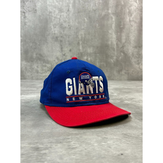 Vintage 90s New York Giants NFL Embroidered Spellout Football Snapback Hat OSFA