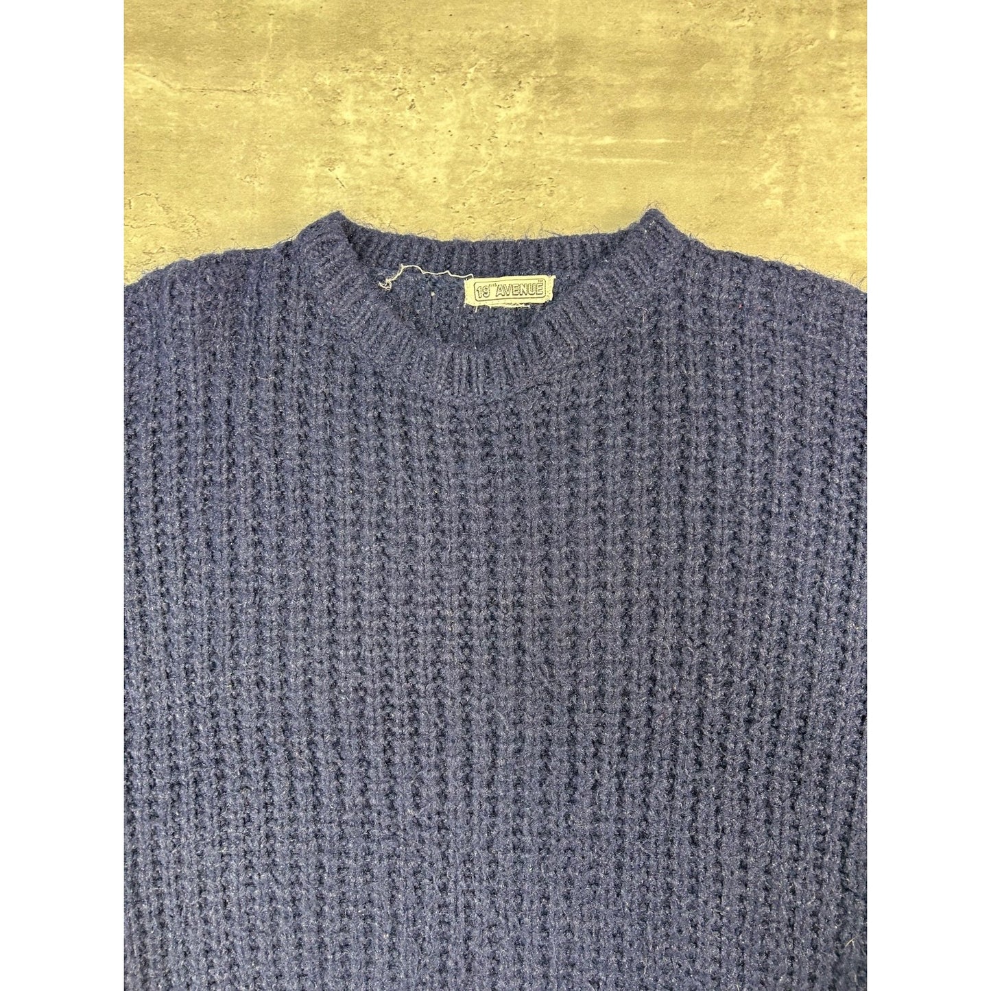 Vintage 19th Avenue Heavyweight Pullover Knit Sweater Size Medium Blue