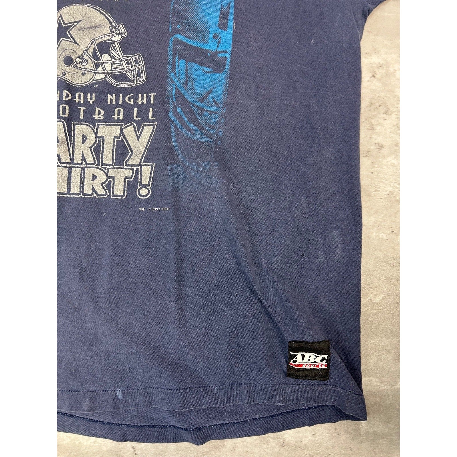 Vintage 1991 Dallas Cowboys NFL Monday Night Football Party T-Shirt Size XL