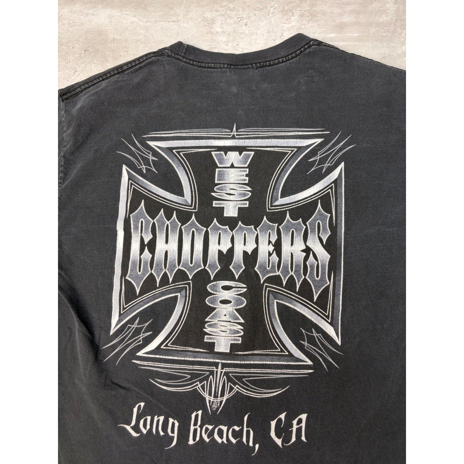 Vintage Y2K West Coast Choppers Sleeve Spellout Long Sleeve T-Shirt Size Large