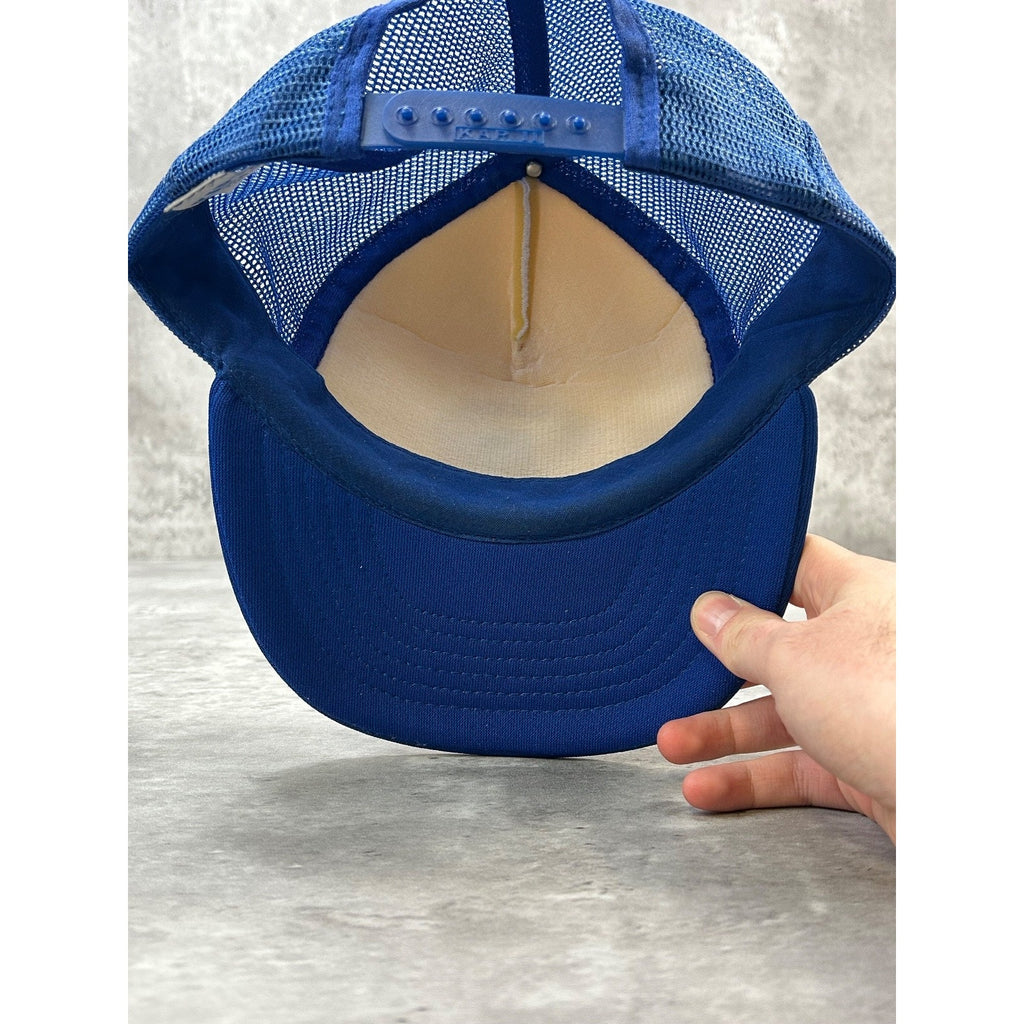 Vintage 90s Clean Sweep Chimney Cleaning Graphic Trucker Snapback Hat OSFA