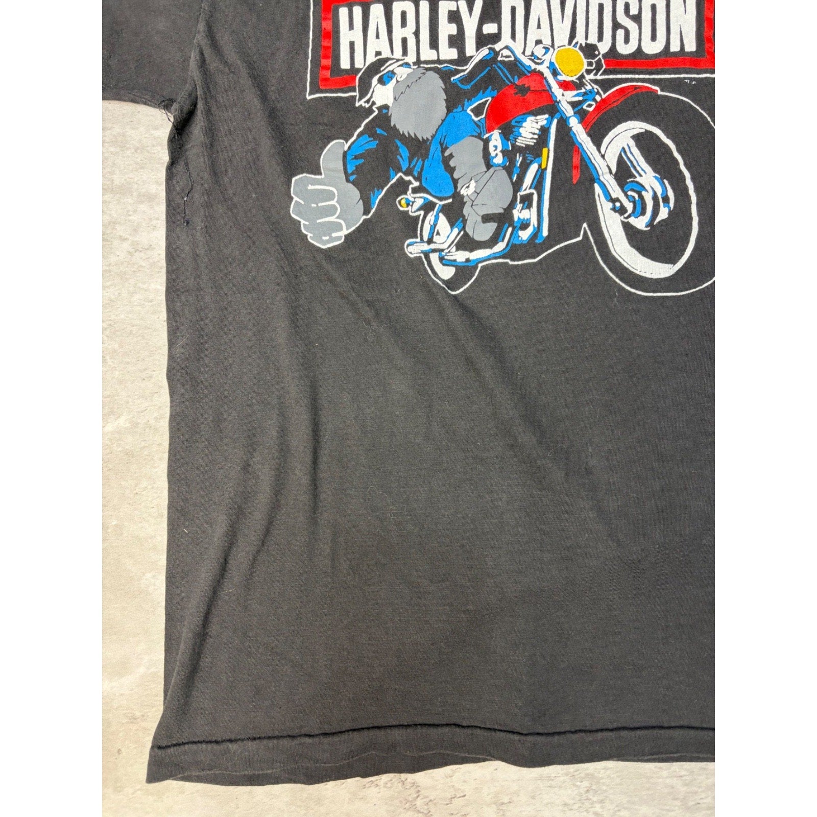 Vintage 90s Harley Davidson Classic Logo Graphic Black T-Shirt Size XL