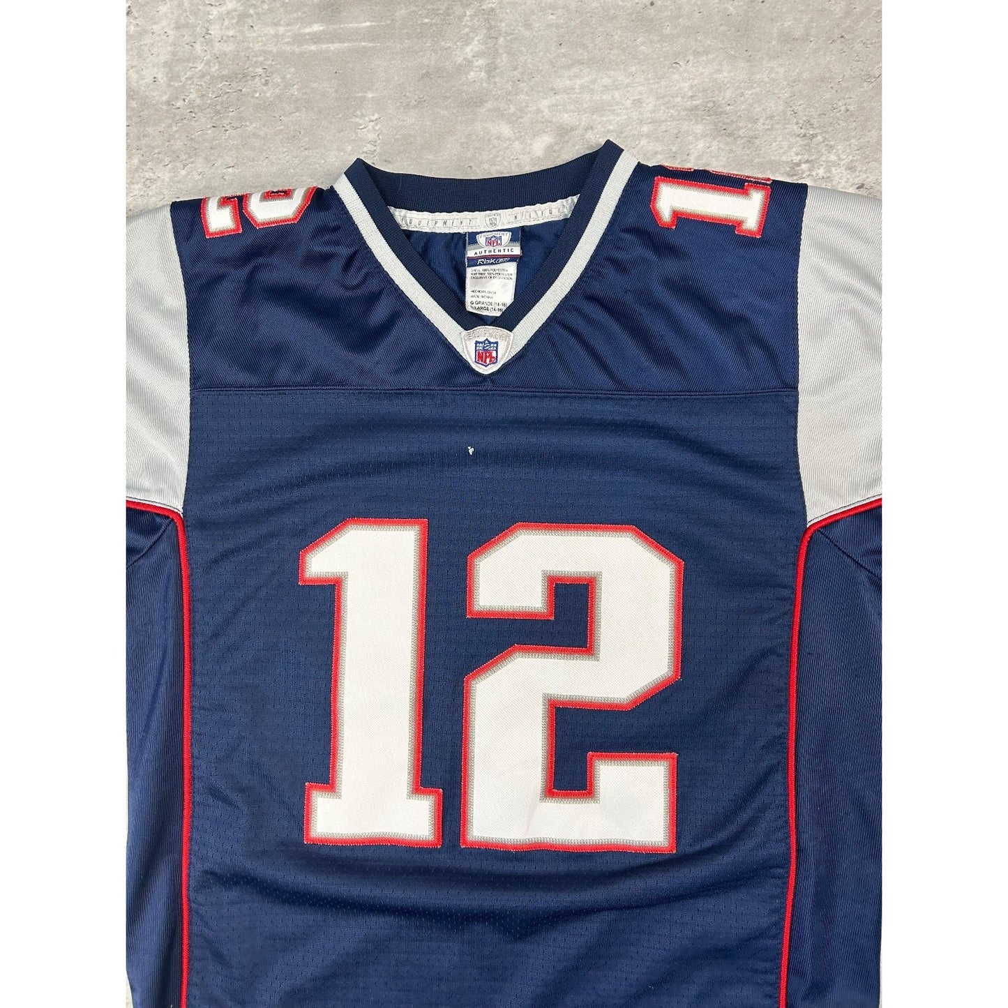 Tom Brady #12 New England Patriots NFL Reebok Football Jersey YOUTH Size Large