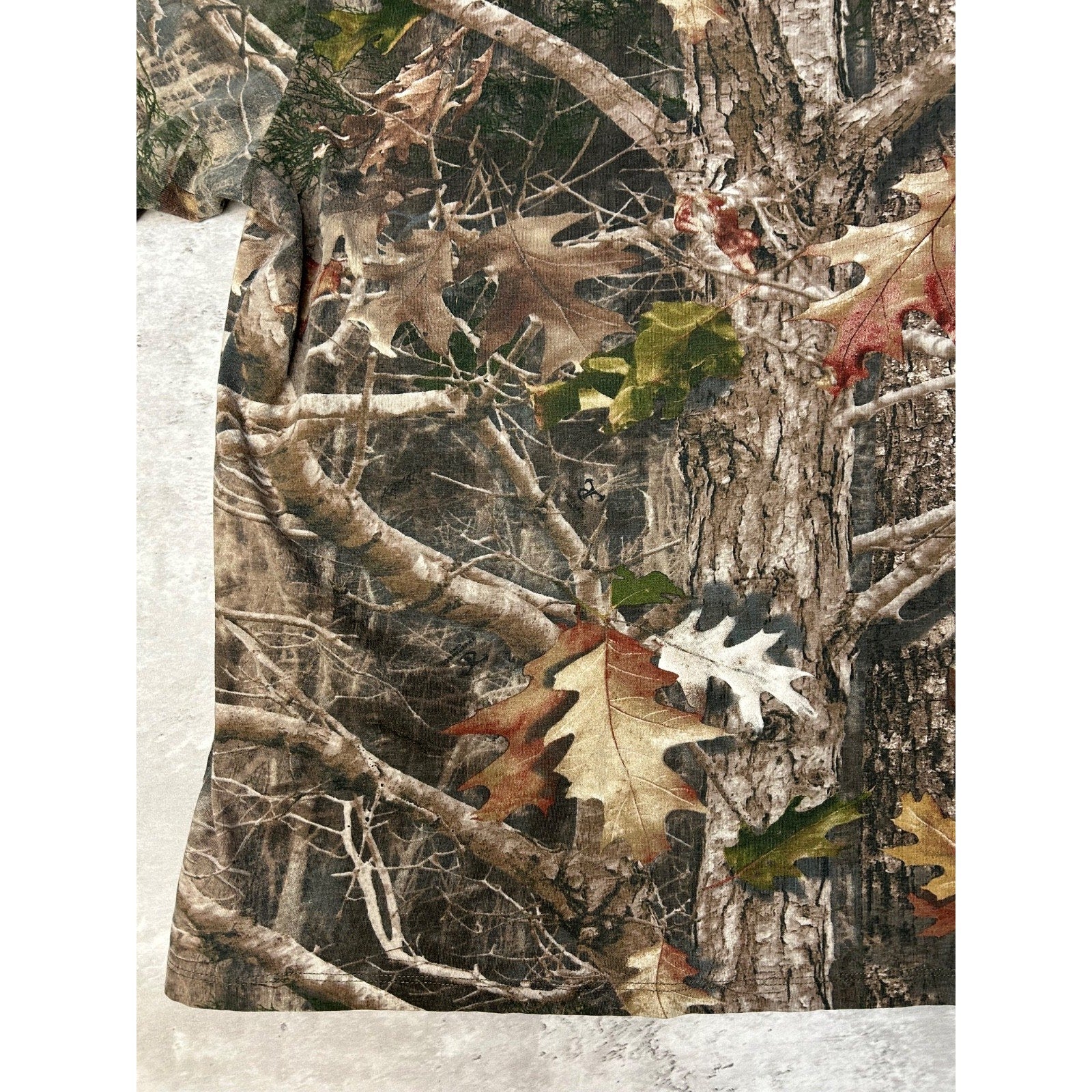 Vintage Red Head Tree Camo Hunting T-Shirt Size XL