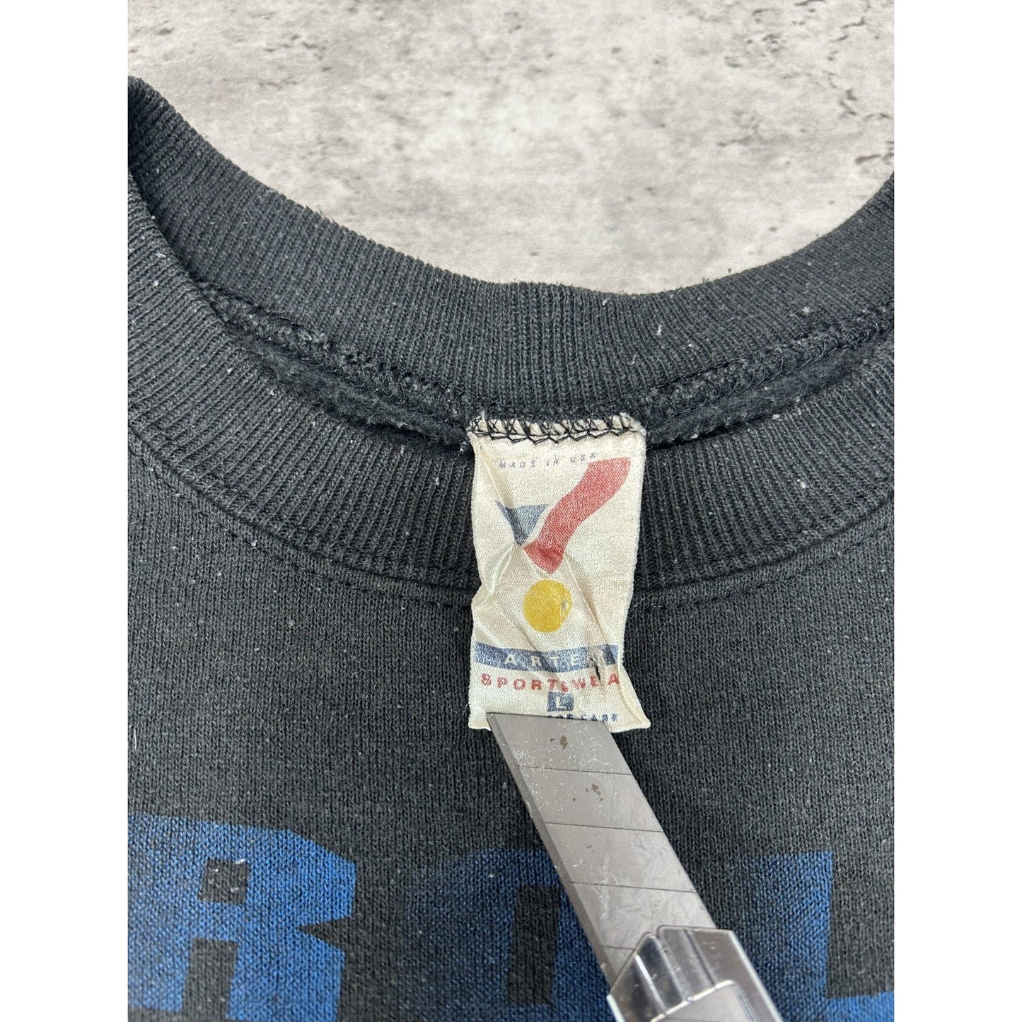 Vintage 90s Carolina Panthers NFL Big Graphic Logo Football Sweatshirt Sz Large